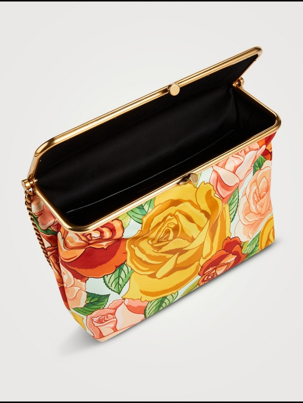 Yves Saint Laurent Floral Leather Shoulder Bag - Yellow, Pink, Green - Picture 3 of 5